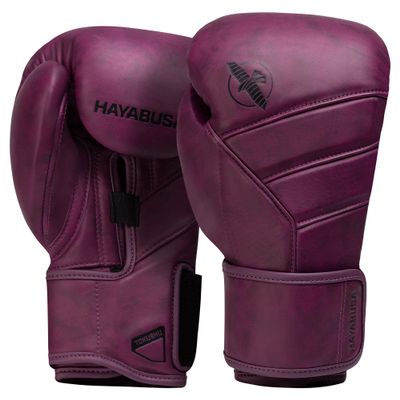 Hayabusa T3 LX Leather Boxing Gloves Men and Women for Training Sparring Heavy Bag and Mitt Work - Wine, 14oz