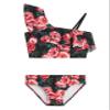 Kanu Surf Girls Avery UPF 50+ Beach Sport One Shoulder Tankini Two Piece Swimsuit, Avery Black, 12 US view 1