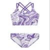 Kanu Surf Girls Waverly UPF 50+ Beach Sport Criss-Cross Tankini Two Piece Swimsuit, Gigi Purple, 10 US view 1