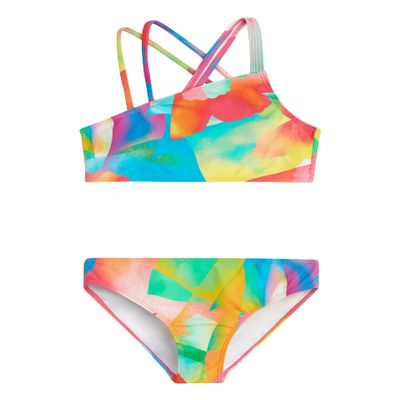 Kanu Surf Girls Julia UPF 50+ Beach Sport Angle Bikini Two Piece Swimsuit, Isabel Multi, 14 US