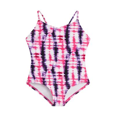 Kanu Surf Girls' Hurricane Beach Sport UPF 50+ 1-Piece Swimsuit, Dawn Pink,10