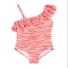 Kanu Surf Girls' Morgan Floral Ruffle 1-Shoulder 1-Piece Swimsuit, Zoey Pink,7 view 1