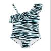 Kanu Surf Girls' Morgan Floral Ruffle 1-Shoulder 1-Piece Swimsuit, Zoey White,5 view 1