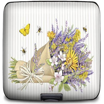 Monarque RFID Secure Armored Wallet (Mary Lake-Thompson Lavender Bouquet)