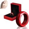 Fengshui Cinnabar Ring, Natural Cinnabar Purple Gold Sand Ring, Elegant Simple Cinnabar Ring, Wealth Protection Good Luck Money Amulet Jewelry, All-match Prime Circles Red Ring, couples rings (18mm) view 1