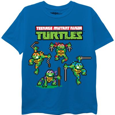 Teenage Mutant Ninja Turtles Toddler Pixelated TMNT Characters Boys T-ShirtRoyal, 4T