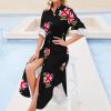 Claw Grunge England Flag Shirt Dress Long Sleeve Button Down Dress Casual Loose Maxi Dresses for Women XL view 4