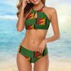 African Kente Print Women's Bikini Set Cutout Swimwear Fashion Two Piece Swimsuit Bathing Suit M view 4