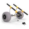 Bonnlo Kayak Cart Beach Wheels, Width Adjustable 6.3"-18.7" Universal Canoe Dolly Heavy Duty Kayak Trolley with 12" Balloon Tires, Kickstand, and Free Pump, Sturdy 330 Lb Weight Capacity view 1