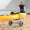 Bonnlo Kayak Cart Beach Wheels, Width Adjustable 6.3"-18.7" Universal Canoe Dolly Heavy Duty Kayak Trolley with 12" Balloon Tires, Kickstand, and Free Pump, Sturdy 330 Lb Weight Capacity view 2