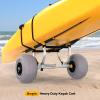 Bonnlo Kayak Cart Beach Wheels, Width Adjustable 6.3"-18.7" Universal Canoe Dolly Heavy Duty Kayak Trolley with 12" Balloon Tires, Kickstand, and Free Pump, Sturdy 330 Lb Weight Capacity view 3