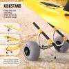 Bonnlo Kayak Cart Beach Wheels, Width Adjustable 6.3"-18.7" Universal Canoe Dolly Heavy Duty Kayak Trolley with 12" Balloon Tires, Kickstand, and Free Pump, Sturdy 330 Lb Weight Capacity view 4