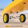Bonnlo Kayak Cart Dolly Plug-in Kayak Wheels Width Adjustable 6.3"-18.7" Detachable Canoe Cart 1" Diameter Posts with 12" Solid Tires and Kickstand, Strap Free Kayak Trolley for Sit On Top Kayaks view 3
