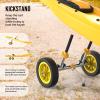 Bonnlo Kayak Cart Dolly Plug-in Kayak Wheels Width Adjustable 6.3"-18.7" Detachable Canoe Cart 1" Diameter Posts with 12" Solid Tires and Kickstand, Strap Free Kayak Trolley for Sit On Top Kayaks view 4