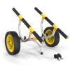 Bonnlo Kayak Cart, Heavy Duty Universal Kayak Trailer Adjustable Width 6.3"-18.7" Canoe Cart Dolly with 12" Flat-Free Kayak Wheels and Kickstand, 450 Lb Weight Capacity Kayak Trolley Transport view 1