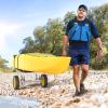Bonnlo Kayak Cart, Heavy Duty Universal Kayak Trailer Adjustable Width 6.3"-18.7" Canoe Cart Dolly with 12" Flat-Free Kayak Wheels and Kickstand, 450 Lb Weight Capacity Kayak Trolley Transport view 2