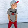 KAGAYD Baby Boys Girls T Shirt Valentine's Day Short Sleeve Heart Prints T Shirt Tops Casual Loose Active (Grey, 1-2 Years) view 2