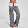 Fleece Lined Flare Leggings Women Petite Patchwork Pants Quick-Drying Pants Wide-Leg Sports Yoga Casual Women's Outdoor Grey view 2