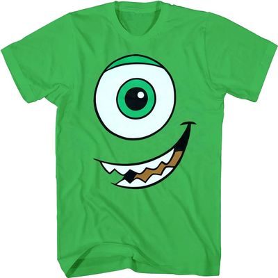 Animation Shops Monster Inc Mike Wazowski Face Costume T-Shirt (X-Large) Green