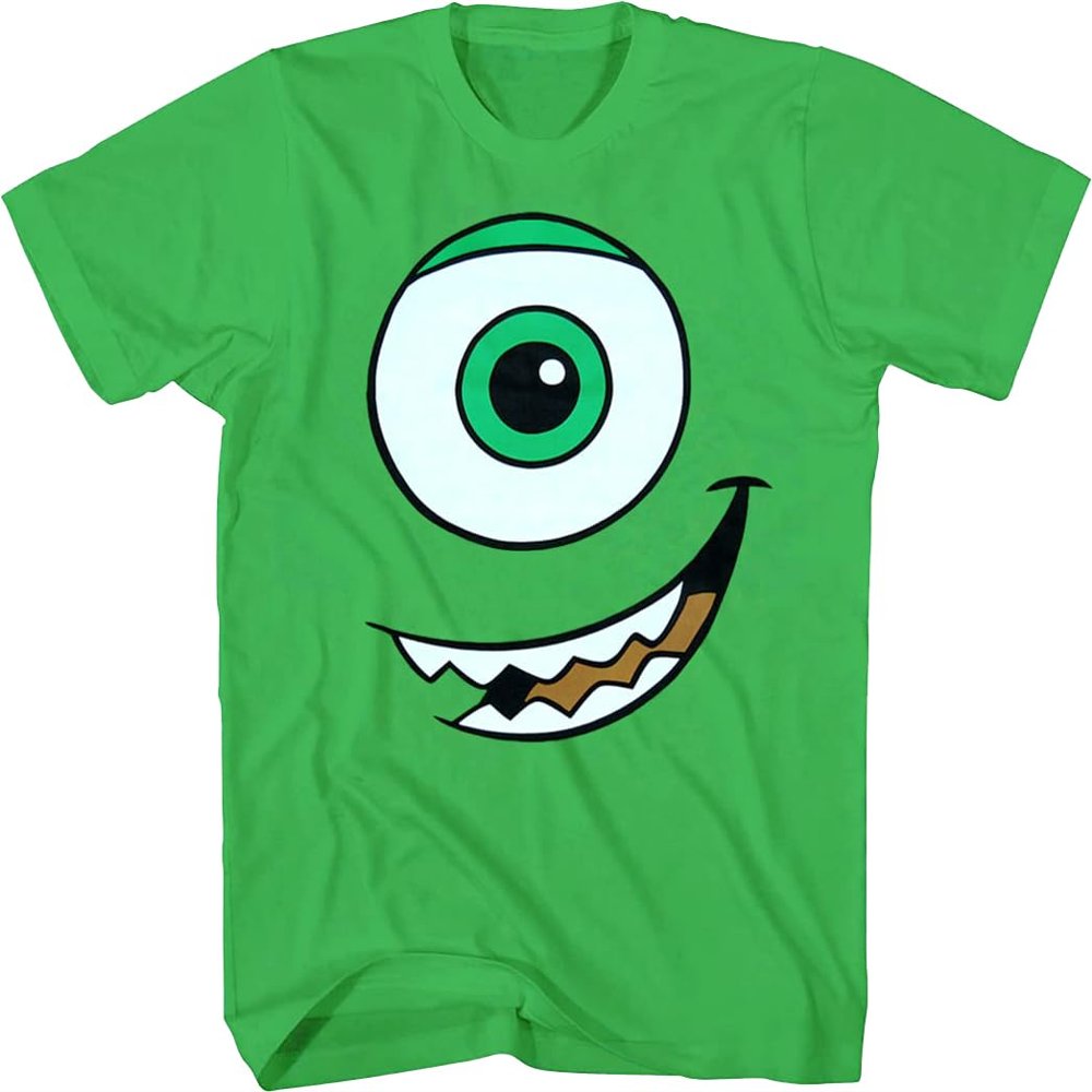 Animation Shops Monster Inc Mike Wazowski Face Costume T-Shirt (X-Large) Green