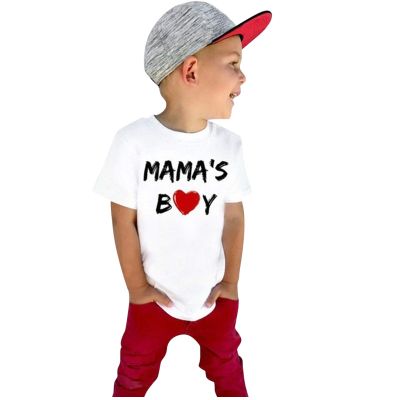 KAGAYD Baby Boys Girls T Shirt Valentine's Day Short Sleeve Heart Prints T Shirt Tops Casual Loose Active (White, 5-6 Years)