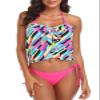 RELLECIGA Women's Neon Striped Swimsuit Cover Up Beach Sarong Bikini Wraps view 2