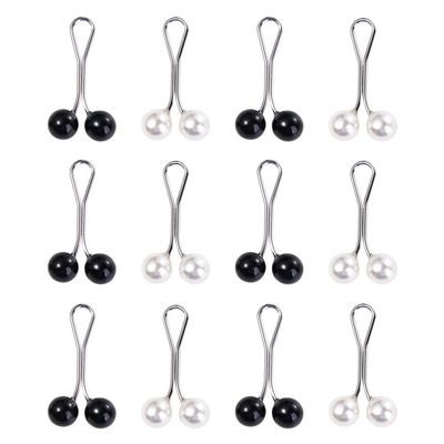 12pcs Multicolor Headscarf Pearl Pins Clips U Shape Hijab Scarf Lady Muslim Scarf Shawl Clips Scarf Brooches Pin Jewelry Accessories
