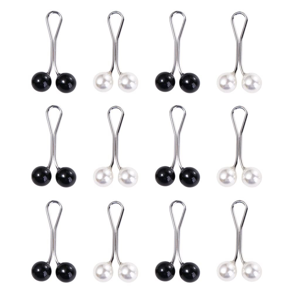12pcs Multicolor Headscarf Pearl Pins Clips U Shape Hijab Scarf Lady Muslim Scarf Shawl Clips Scarf Brooches Pin Jewelry Accessories