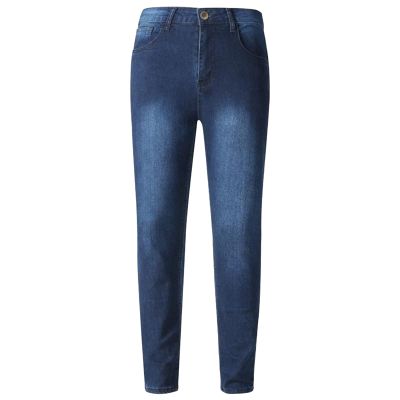 JEsilunmaMY Men's Retro Pencil Jeans Mid Waist Slim Fit Stretch Skinny Denim Pants Washed Distressed Casual Jean Trousers (Dark Blue,Small)