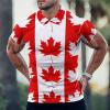 Canadian Maple Leaf Men's Polo Shirt Short Sleeve Casual Pullover T-Shirt Tee Top 5XL view 2