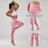 ONGASOFT High Waisted Yoga Capris Pants for Women Running Workout Mesh Leggings Side Pockets Squat Proof Tummy Control view 3