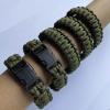 2 Pack Survival Paracord Bracelets 8.5" Tactical Braided Bracelet for Teens Military Gear Army Theme Party Favors view 4