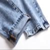 JEsilunmaMY Men's Ripped Denim Pants Slim Fit Regular 5-Pocket Skinny Straight Leg Jeans Distressed Destroyed Jean Trousers (Light Blue,38) view 4