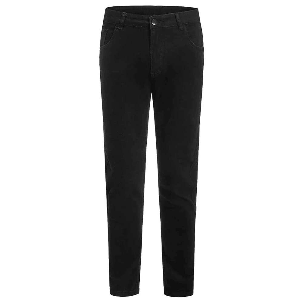JEsilunmaMY Men's Retro Pencil Jeans Mid Waist Slim Fit Stretch Skinny Denim Pants Washed Distressed Casual Jean Trousers (Black,XX-Large)