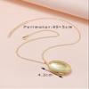 Fuqimanman2020 Vintage Engraved Flower Locket Picture Pendant Necklace Oval Heart Locket Hold Photo Picture Pendant Necklace Memory Jewelry-Oval Gold view 2
