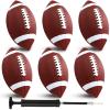 Jerify Composite Leather Footballs Official Size Composite Leather Balls Inflatable Footballs with Pump Bulk for Indoor Outdoor Training and Recreational Play(6 Pcs) view 1