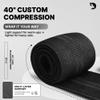 DMoose Fitness Elbow Wraps for Weightlifting (Pair) - 40'' Adjustable Elbow Strap for Gym Workout & Bench Press, Compression Elbow Wraps for Tendonitis & Joint Support, Elbow Sleeve (Black) view 4