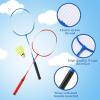 Woanger 8 Pack Badminton Rackets Set Including Badminton Racquets, Nylon Shuttlecocks and Carry Bag for Outdoor Backyard Games Beginners(Red & Blue) view 3