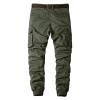 Men's Outdoor Cargo Pants Multi-Pocket Military Army Straight Leg Slacks Casual Loose Cotton Jogger Sweatpants (ArmyGreen,38) view 2