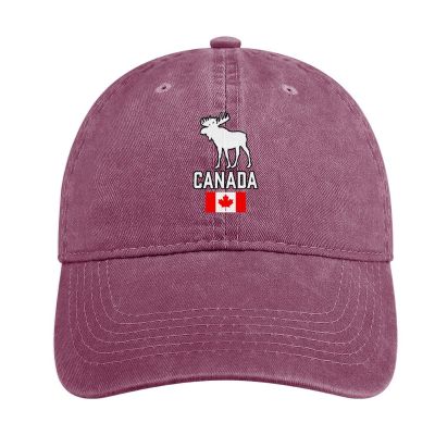 Canada Moose Flag Baseball Cap for Men Women Classic Dad Hat Adjustable Cap for Home Office Travel