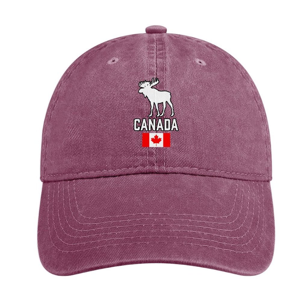 Canada Moose Flag Baseball Cap for Men Women Classic Dad Hat Adjustable Cap for Home Office Travel