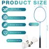 Woanger 10 Pack Badminton Rackets Set with Shuttlecocks Badminton Racquets for Adult and Lightweight Teenagers Shuttlecock Set for Backyard Gym Beach Outdoor Games (Fashion Colors) view 2