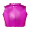 Sywiyi Big Girls Metallic Mock Neck Crop Tops Tank Top Dancewear Athletic Dance Sports Active Vest Sportswear Rose Red 14 Years view 1