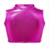 Sywiyi Big Girls Metallic Mock Neck Crop Tops Tank Top Dancewear Athletic Dance Sports Active Vest Sportswear Rose Red 14 Years view 2
