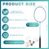 Woanger 8 Packs Badminton Rackets Set with 12 Badminton Racquets for Adult Backyard Gym Beach Outdoor(Blue, Red) view 2