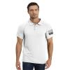 H HYFOL Polo Shirts for Men Graphic Stretch Casual American Patriotic Short Sleeve Raglan Golf Polos for Men(White,XXL) view 2