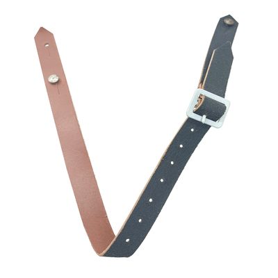 NineFit Basics Calyx German Wwii High End Reproduction Helmet Black Tan Leather Replacement Chinstrap - Fits M35, M40, M42
