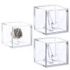 Foboull Championship Ring Display Case,Acrylic Display Box and Holder for Super Bowl Rings, Championship Rings, and Baseball Rings,for Collectors and Enthusiasts,3pcs view 1
