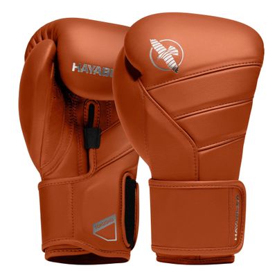 Hayabusa T3 Kanpeki Leather Boxing Gloves Men and Women for Training Sparring Heavy Bag and Mitt Work - Clay Orange, 16oz