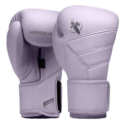 Hayabusa T3 Kanpeki Leather Boxing Gloves Men and Women for Training Sparring Heavy Bag and Mitt Work - Wisteria Purple, 14oz